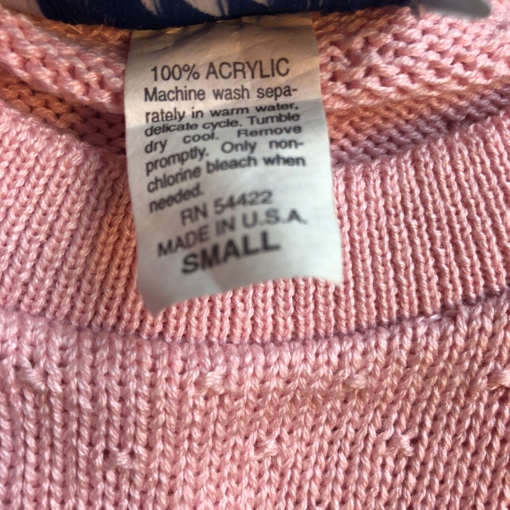 Vintage Bay Point Threads Floral Knit Sweater - Picture 4 of 8